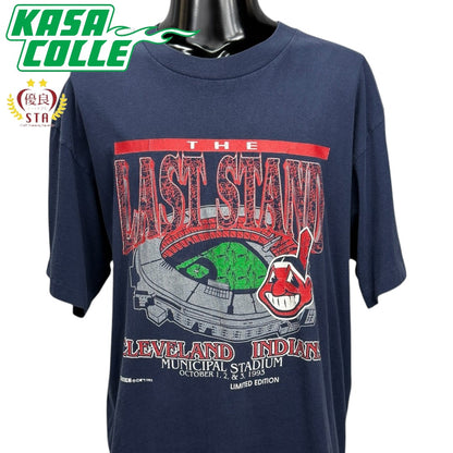 【MLB】クリーブランド・インディアンス "THE LAST STAND MUNICIPAL STADIUM" 90's Vintage Tシャツ