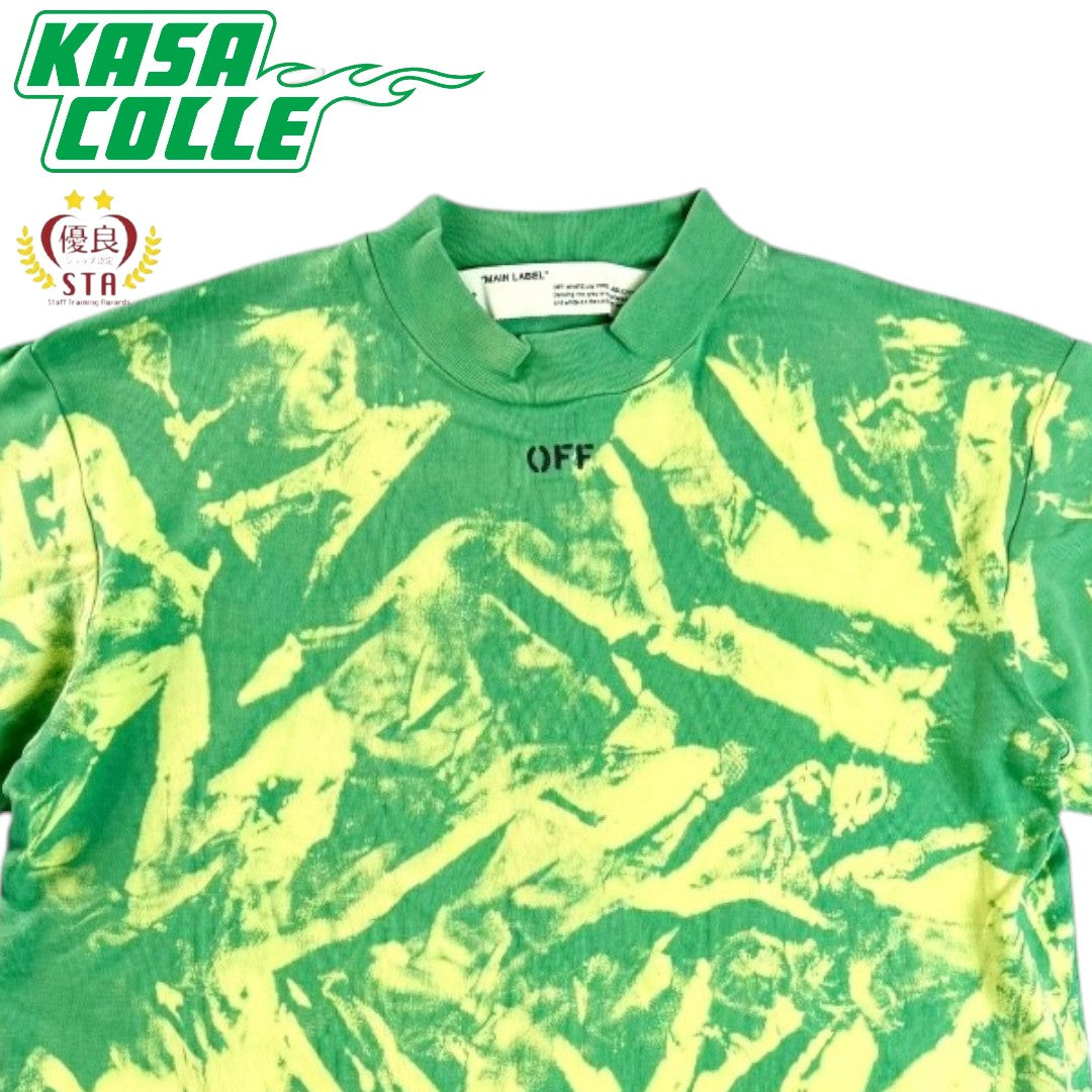 [OFF-WHITE] Off-White Tie-Dye T-Shirt (Green) Size 40
