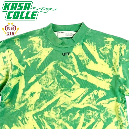 [OFF-WHITE] Off-White Tie-Dye T-Shirt (Green) Size 40