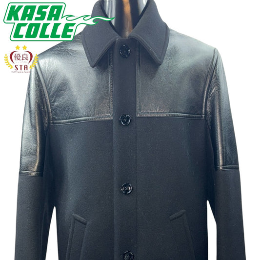 [CELINE] Celine Leather Combination Jacket