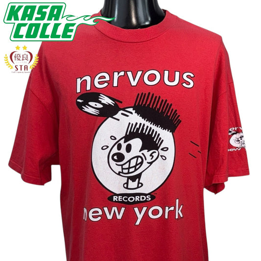【NERVOUS RECORDS】ナーヴァス・レコード "NEW YORK" 90's Vintage Tシャツ
