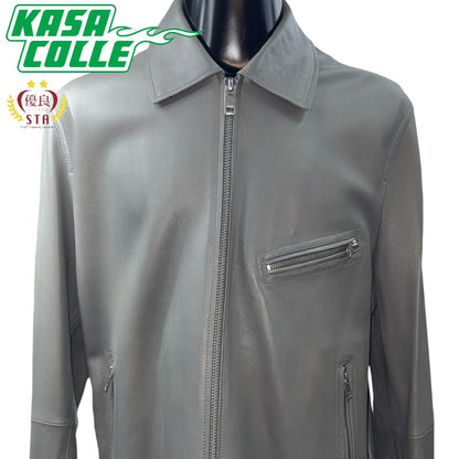 [DIESEL] Gray leather jacket