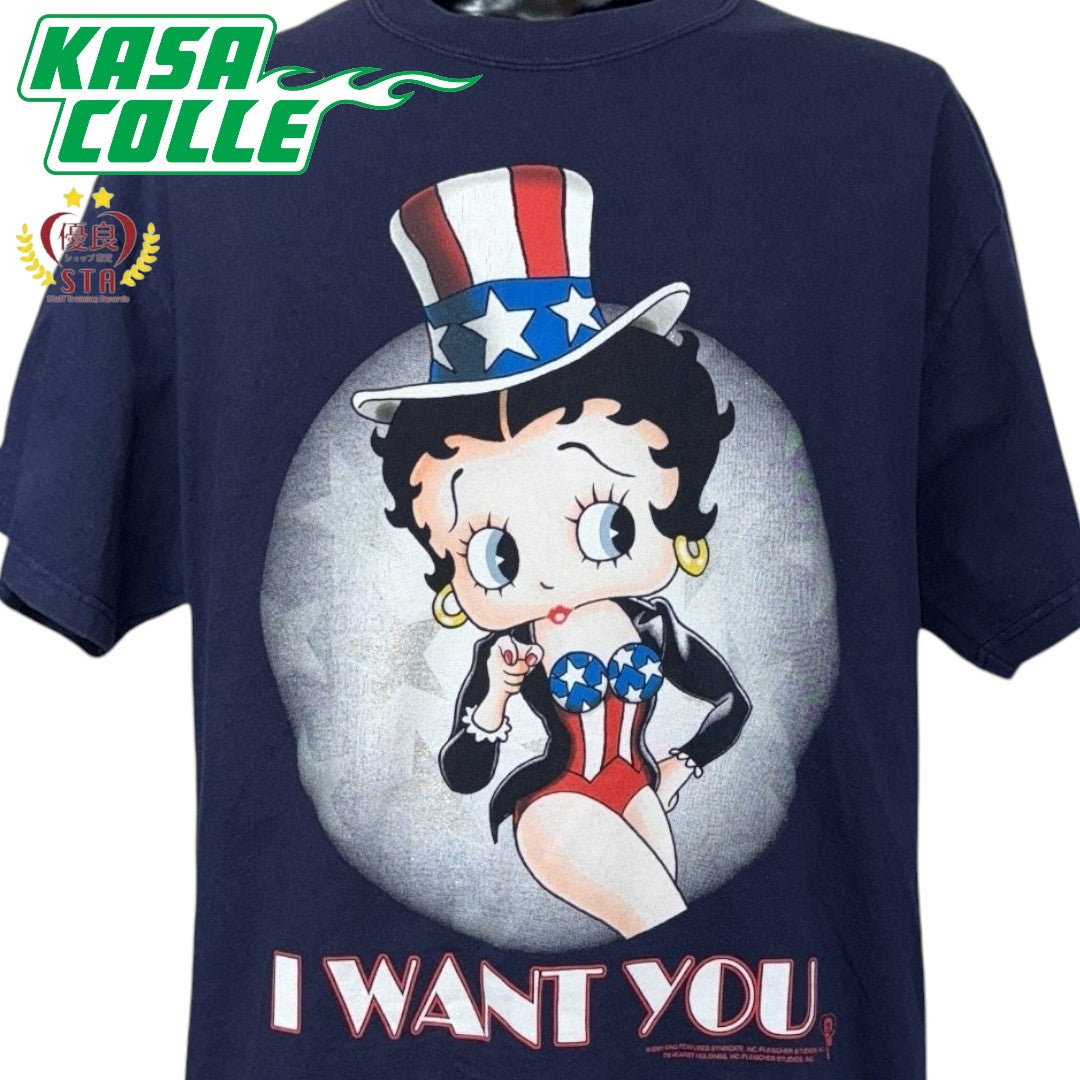 【BETTY BOOP】ベティブープ I WANT YOU Tシャツ L