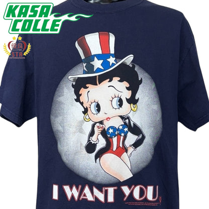 【BETTY BOOP】ベティブープ I WANT YOU Tシャツ L