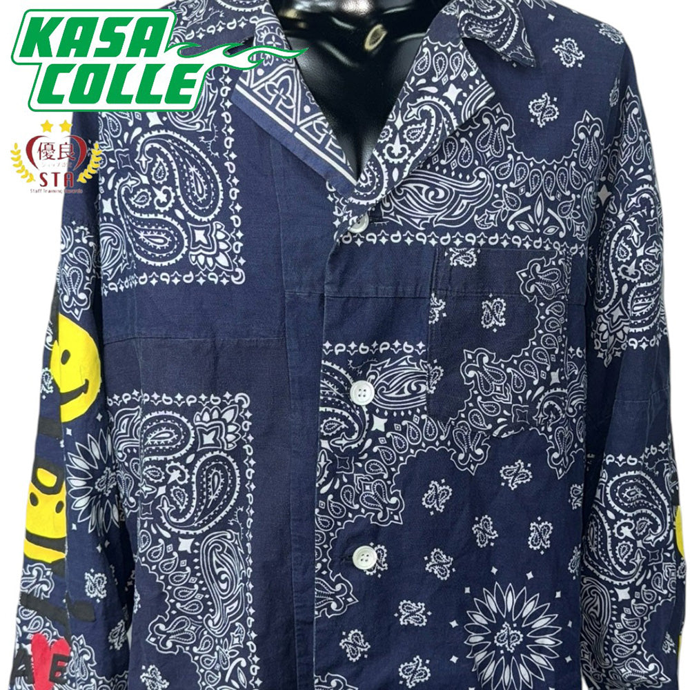 【READYMADE】 レディーメイド BANDANA SLEEPING SHIRT NAVY 1