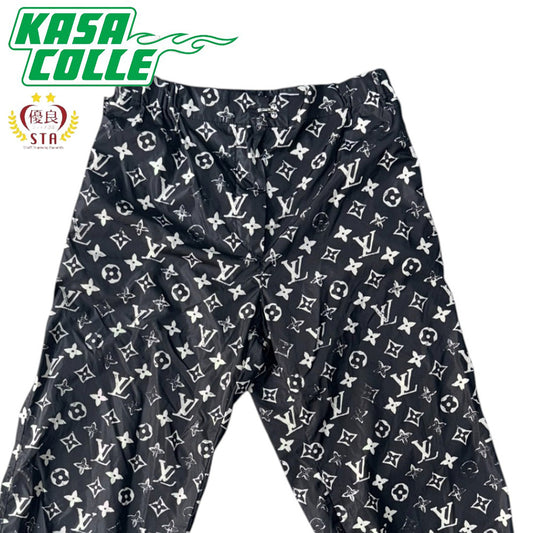 [LOUIS VUITTON] Louis Vuitton Stencil Effect Monogram Jogging Pants Size 34