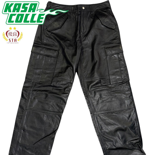 [STUSSY] Stussy Military Cargo Leather Pants, size 32