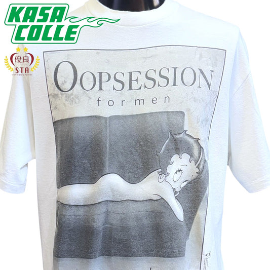 [BETTY BOOP] Betty Boop OOPSESSION FOR MEN Vintage T-shirt L
