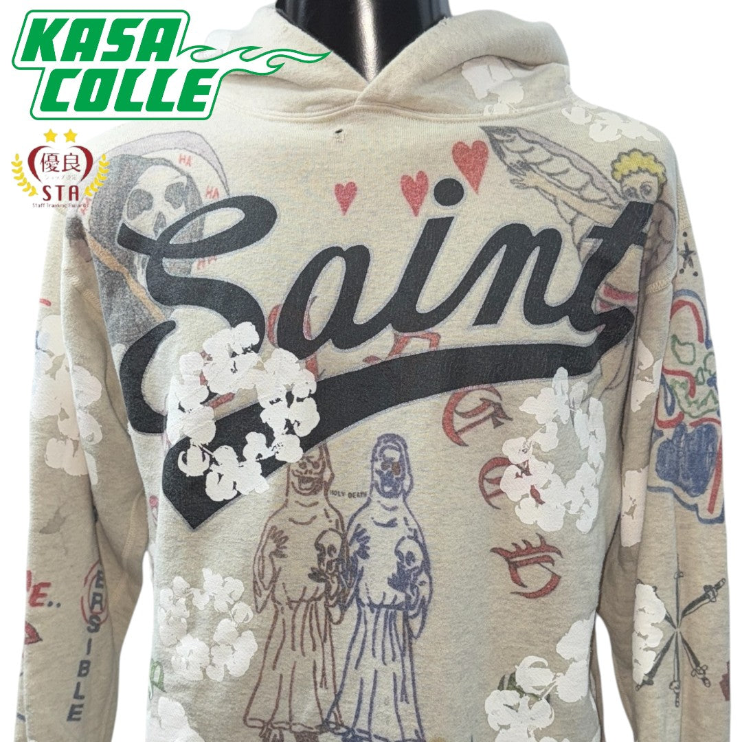 [SAINT Mxxxxxx×Denim Tears] Saint Michael×Denim Tears HOODIE GREENAFFITTI pullover hoodie
