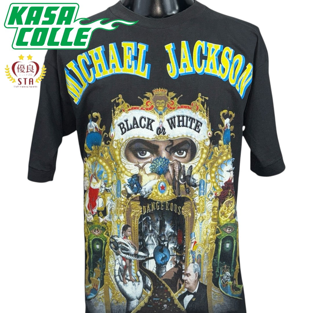 【MICHAEL JACKSON】マイケル・ジャクソン "DANGEROUS / BLACK OR WHITE" 90's Vintage Tシャツ