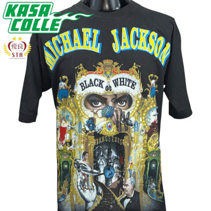 【MICHAEL JACKSON】マイケル・ジャクソン "DANGEROUS / BLACK OR WHITE" 90's Vintage Tシャツ