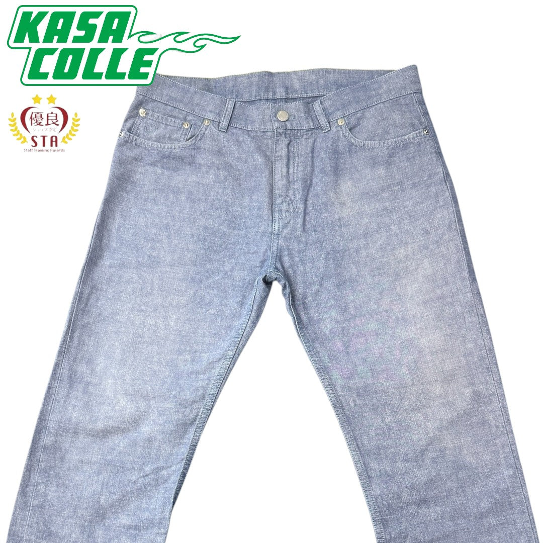 【LOUIS VUITTON】ルイ・ヴィトン "LV Logo Embroidered Chambray" デニムパンツ