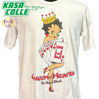 【BETTY BOOP】ベティブープ "Queen of Hearts" 90's Vintage Tシャツ L