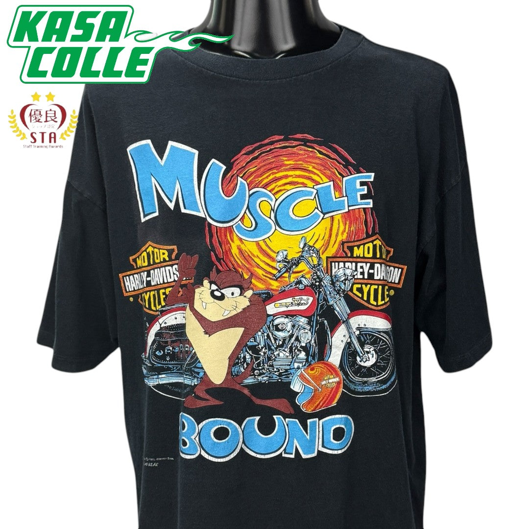 【HARLEY-DAVIDSON】ハーレーダビッドソン "MUSCLE BOUND" 90's Vintage Tシャツ