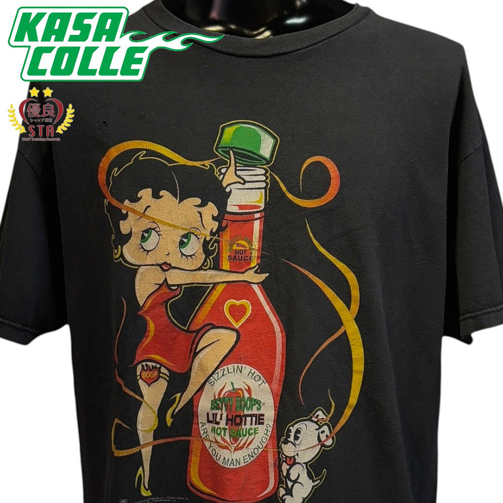 【BETTY BOOP】ベティブープ HOT SAUCE FITS Tシャツ L