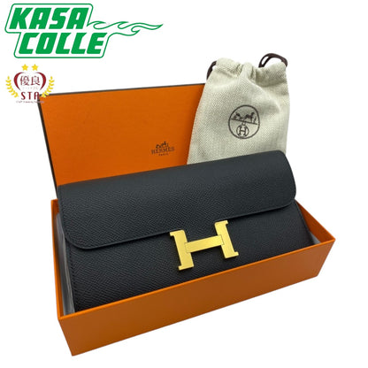 【HERMES】エルメス コンスタンストゥー・ゴー エプソンレザー 黒 ゴールド金具 2WAYバッグ