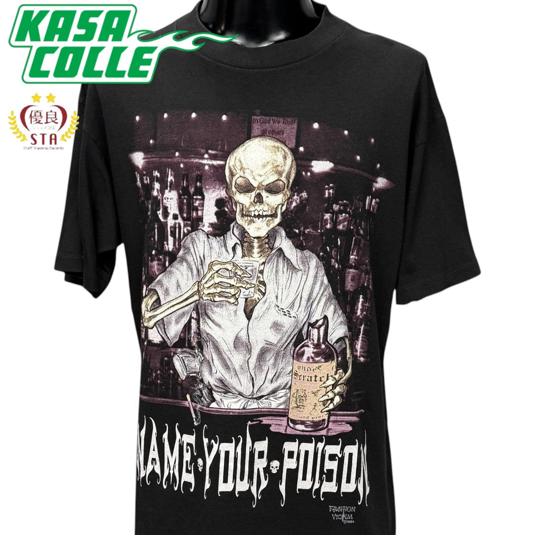 【FASHION VICTIM】ファッションヴィクティム "NAME YOUR POISON" 90's Vintage Tシャツ