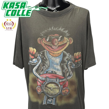 【SESAME STREET】セサミストリート "BIKER ERNIE" 90's Vintage Tシャツ