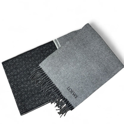 [LOEWE] Loewe Anagram Scarf Gray/Black