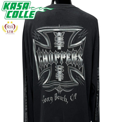 【WEST COAST CHOPPERS】ウエストコーストチョッパーズ "IRON CROSS & LOGO" ロングスリーブTシャツ