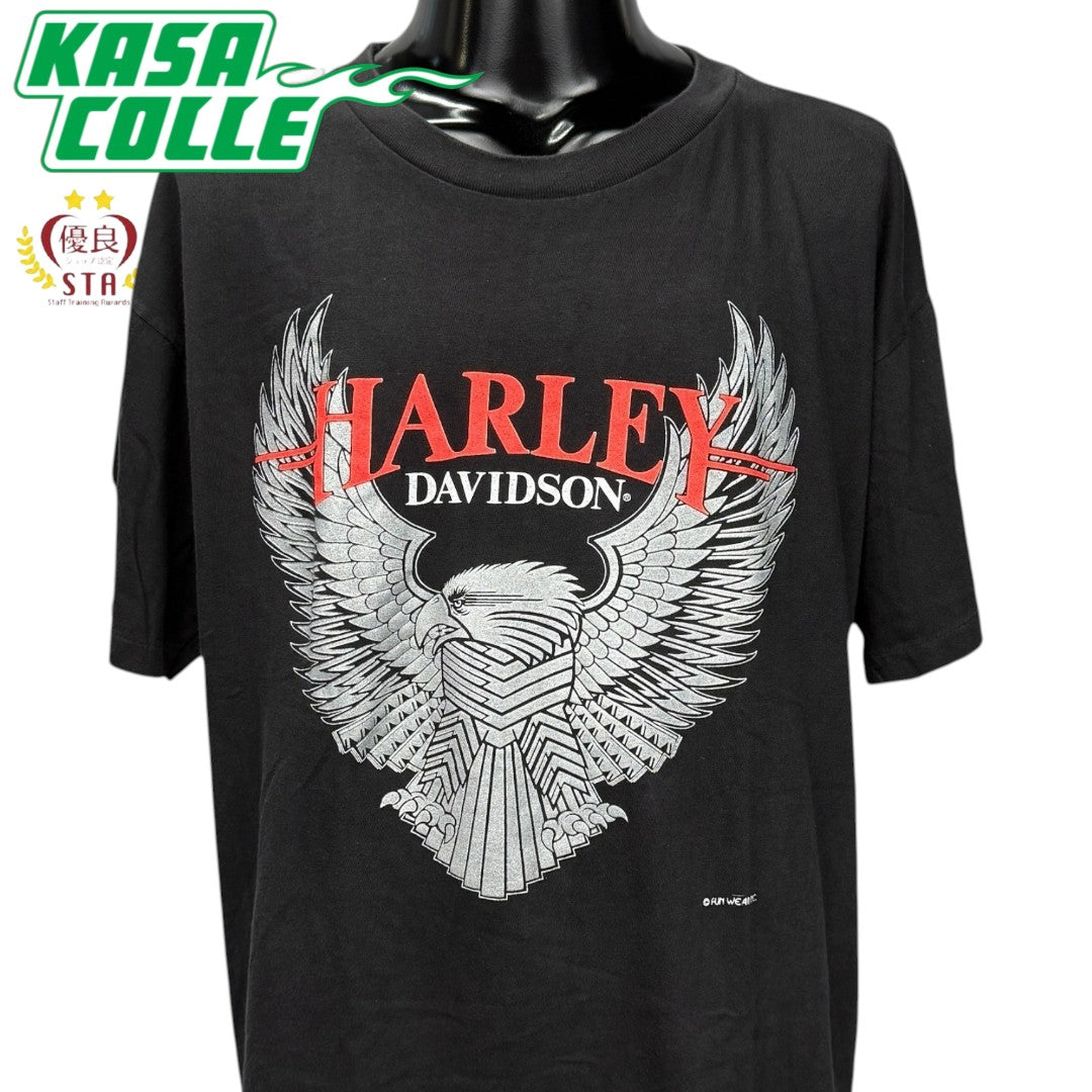 【HARLEY-DAVIDSON】ハーレーダビッドソン "EAGLE & BAR SHIELD" 90's Vintage Tシャツ