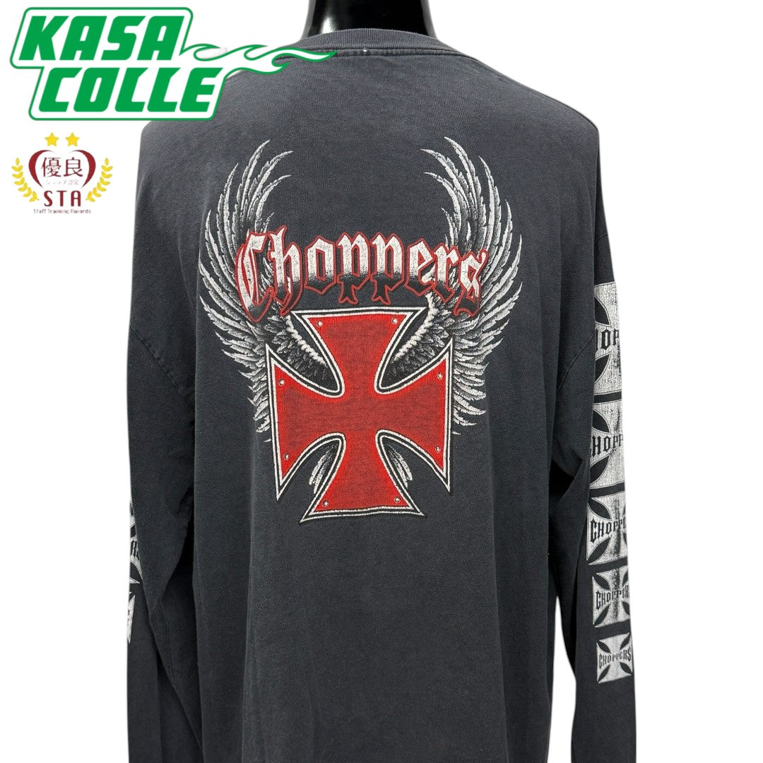 【CHOPPERS】チョッパーズ "WINGED IRON CROSS" 90's〜00's ロングスリーブTシャツ