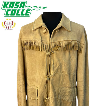【RRL】ダブルアールエル インディアンジャケット 本革レザー（ベージュ）XL