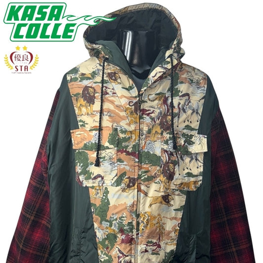【GUCCI】グッチ NYLON AND WOOL FLORAL COAT