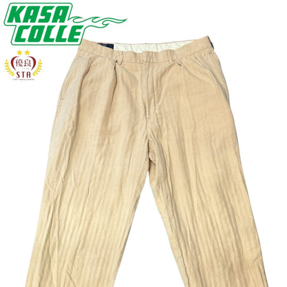 【POLO RALPH LAUREN】ポロ ラルフローレン "LINEN COTTON 2TUCK SLACKS" リネンスラックス