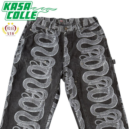 【SUPREME×HYSTERIC GLAMOUR】シュプリーム×ヒステリックグラマー "Snake Double Knee Denim Painter Pant"  21SS パンツ
