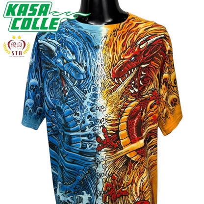 【LIQUID BLUE】リキッドブルー "FIRE & ICE DRAGON" 90's Vintage Tシャツ