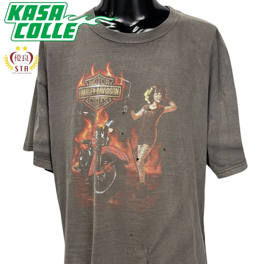 【HARLEY-DAVIDSON】ハーレーダビッドソン "LAS VEGAS NEVADA / PINUP GIRL" Tシャツ