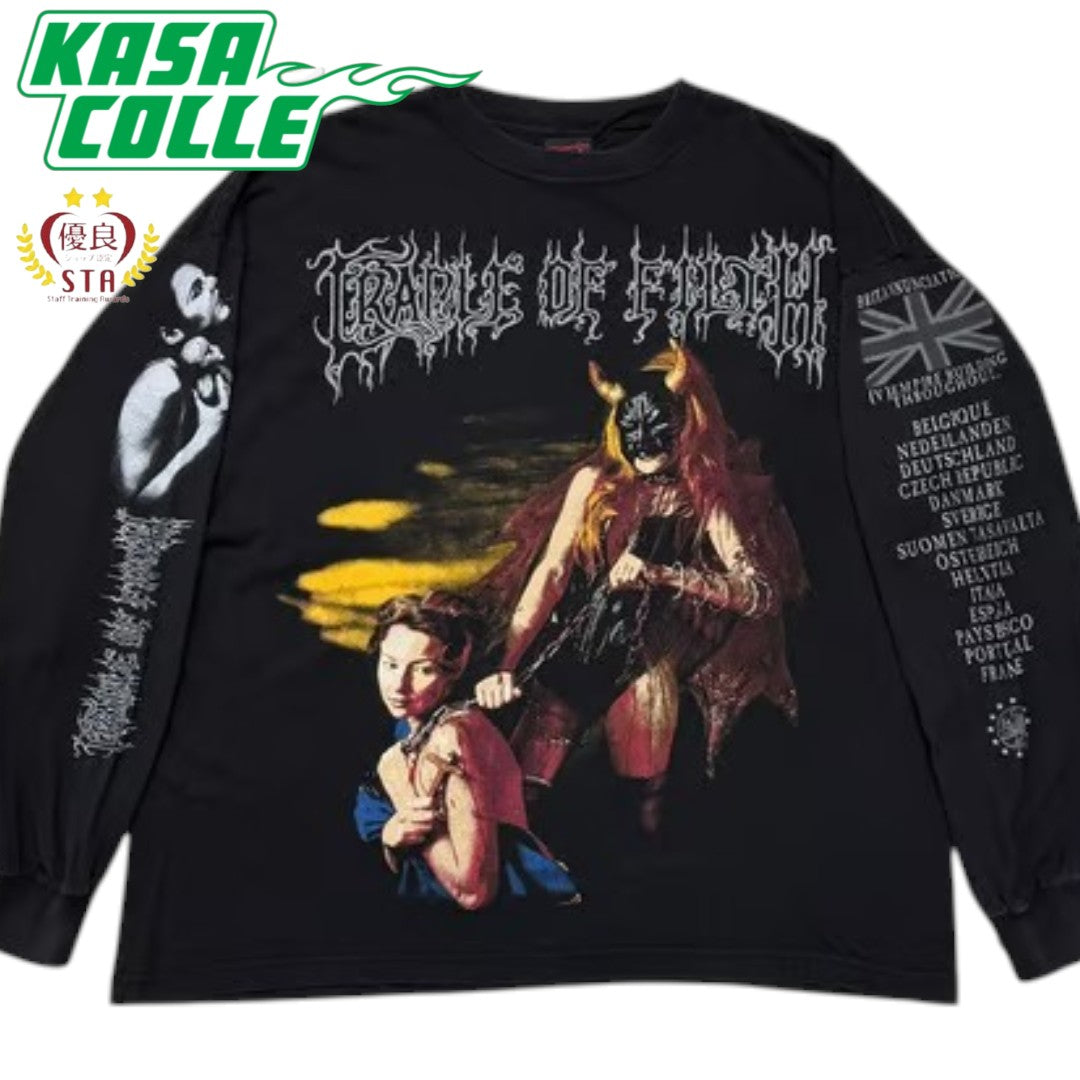 【CRADLE OF FILTH】クレイドル・オブ・フィルス "VEMPIRE EUROPE TOUR" 90's Vintage ロングスリーブ Tシャツ