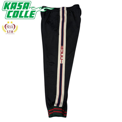 【GUCCI】グッチ "LOGO TAPE WEB STRIPE" トラックパンツ