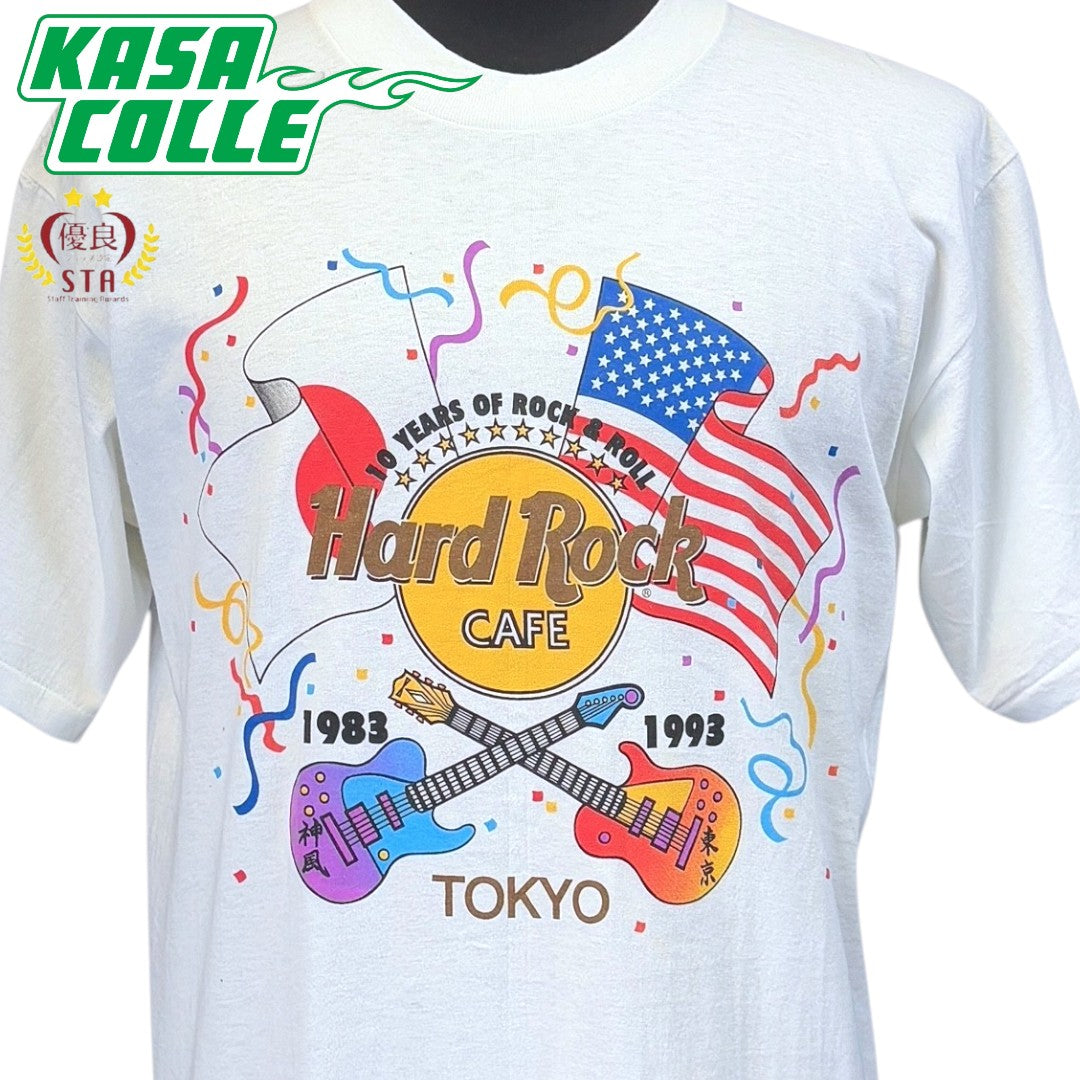 [Hard Rock Cafe] Hard Rock Cafe Tokyo 10th Anniversary T-shirt / TOKYO 10th Anniversary T-shirt 90's L