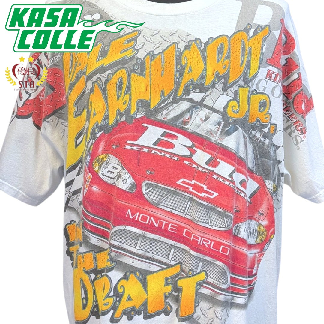【Budweiser×NASCAR #8 Dale Jr.】バドワイザー×ナスカー #8 デイル・ジュニア AOP オールオーバープリント  Tシャツ XL