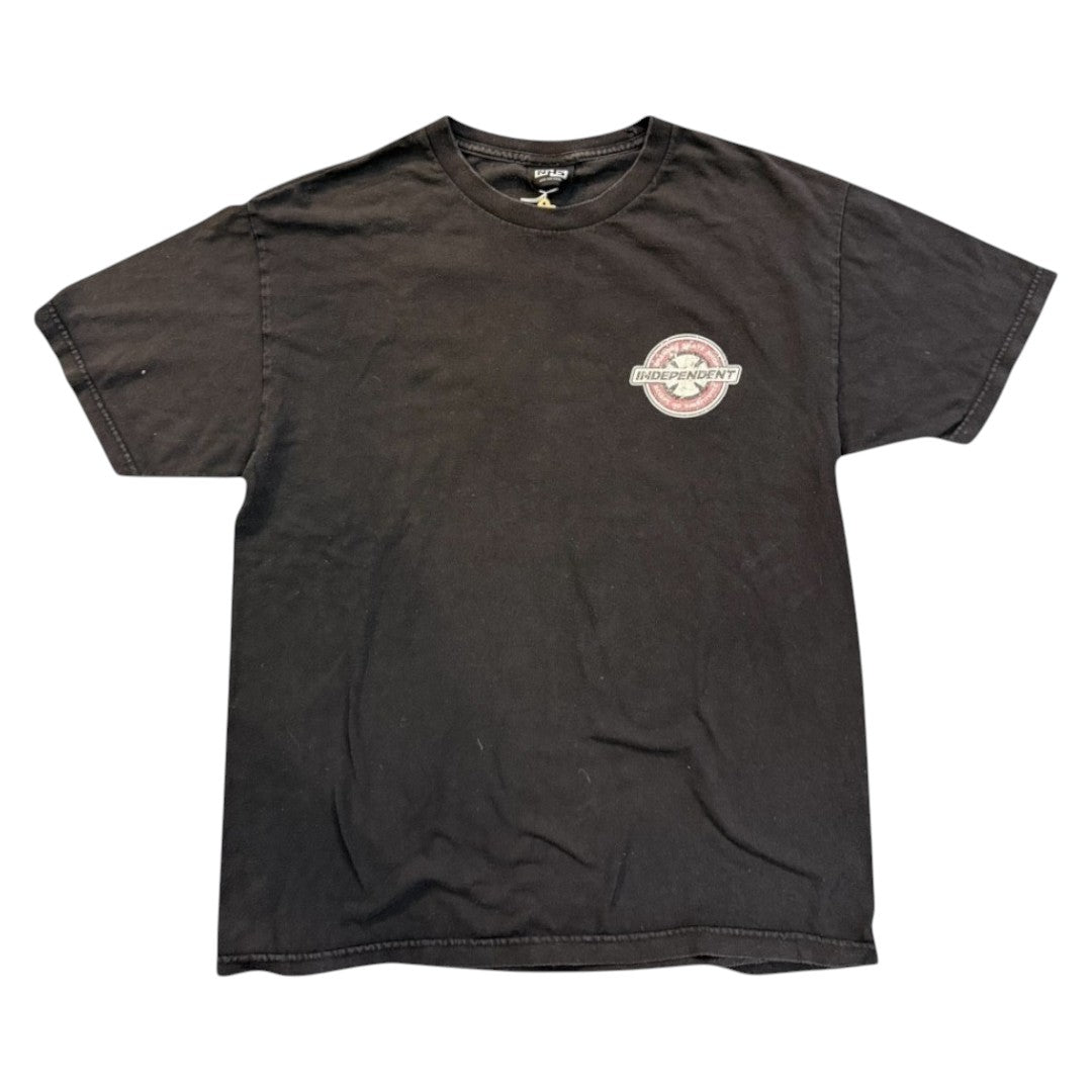 【INDEPENDENT】インディペンデント ロゴプリントTシャツ（ブラック）/ 90's / NHSタグ / Lサイズ相当