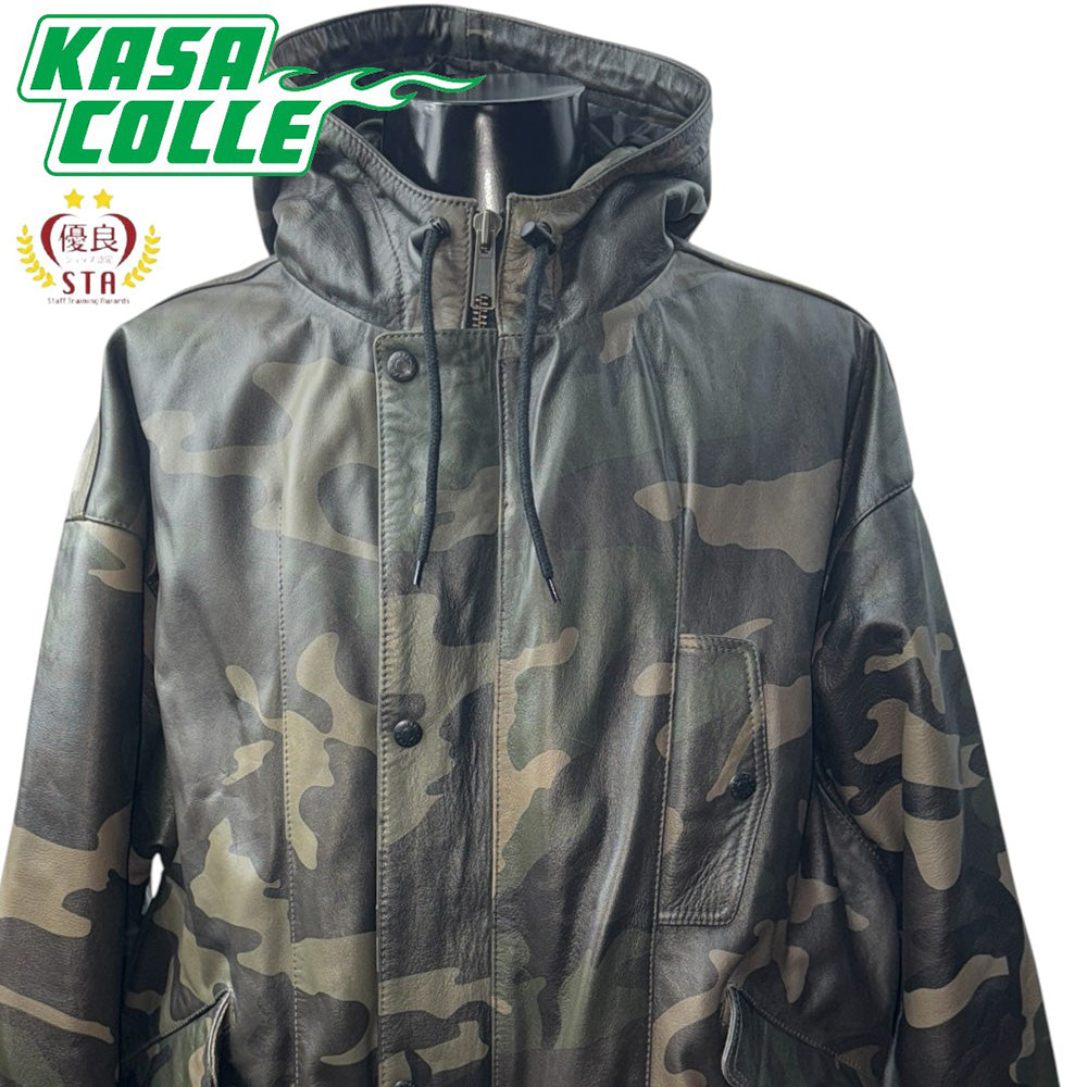 [SUPREME × MARITHE + FRANCOIS GIRBAUD] Supreme Hooded Leather Flight Bomber Jacket "Camo"