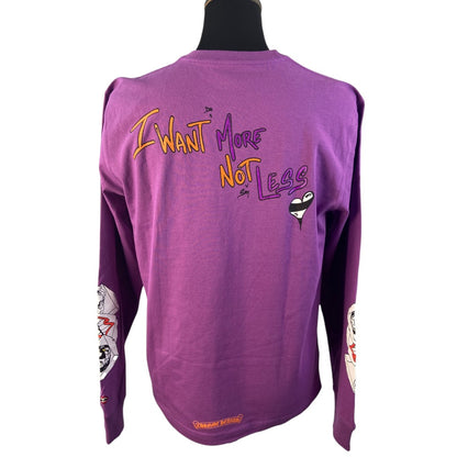 [CHROME HEARTS] Chrome Hearts MATTY BOY PPO I WANT MORE NOT LESS LS T-SHIRT PURPLE Long Tee