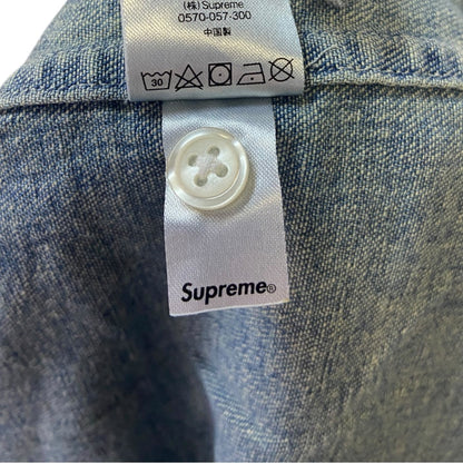 [Supreme] Supreme Denim Short Sleeve Shirt 20SS Invert Denim S/S Shirt L