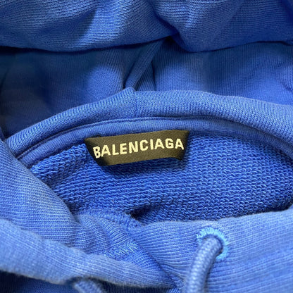 BALENCIAGA Logo Hoodie/Blue/Women's/S