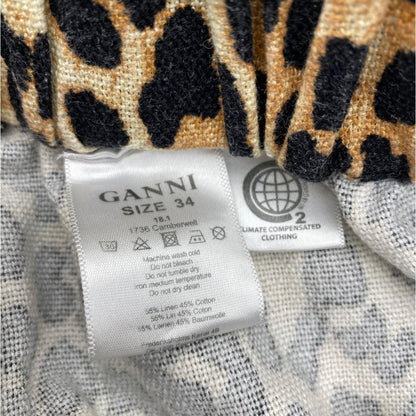 【GANNI】ガニー レオパードパンツ S
