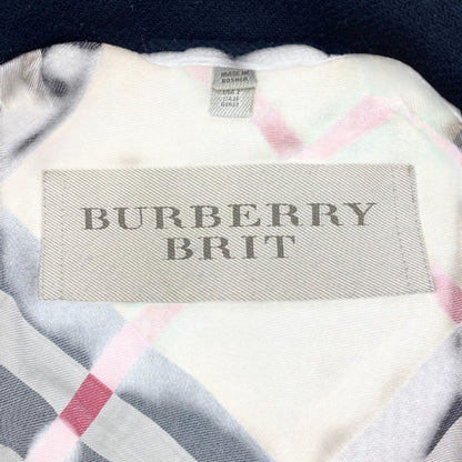 BURBERRY BRIT Pleated Pea Coat/Wool Coat/Women's/Size XS