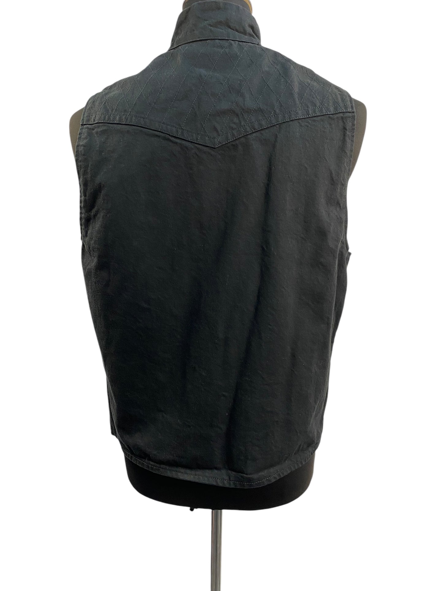 Langlitz Leathers Black Denim Riding Vest