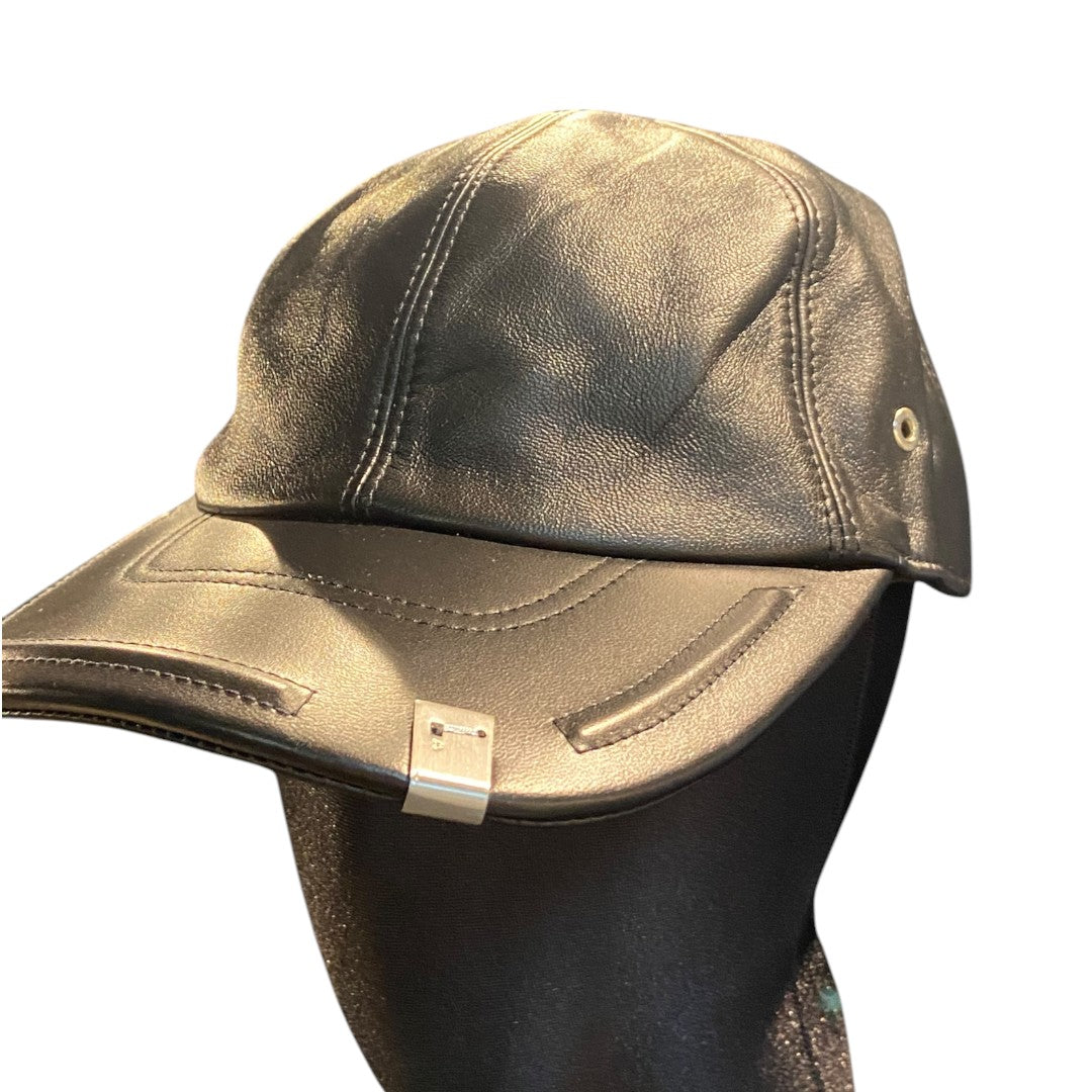 [1017 ALYX 9SM] Ten Seventeen Alyx Nine SM Black Leather Cap