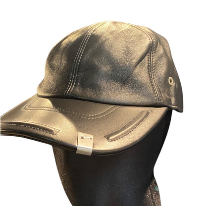 [1017 ALYX 9SM] Ten Seventeen Alyx Nine SM Black Leather Cap
