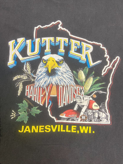 【KUTTER HARLEY DAVIDSON RUNNING COOL】カッター ハーレー ダビッドソン ランニングクール vintage Tシャツ （1999コピーライト)　XL