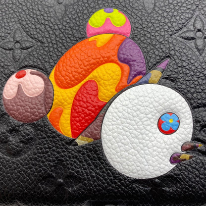 [LOUIS VUITTON] Louis Vuitton Japan Limited Edition Zippy Wallet, Takashi Murakami Collaboration Long Wallet, Black