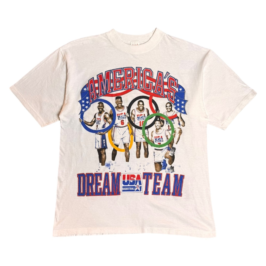 America's Dream Team 90's Vintage Original Dream Team Basketball T-Shirt, Size XL, Made in USA