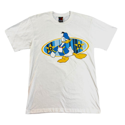 【DONALD DUCK】ドナルドダック Vintage Tシャツ 90’s White Body  タグ：MICKEY UNLIMITED｜ディズニーオリジナル L